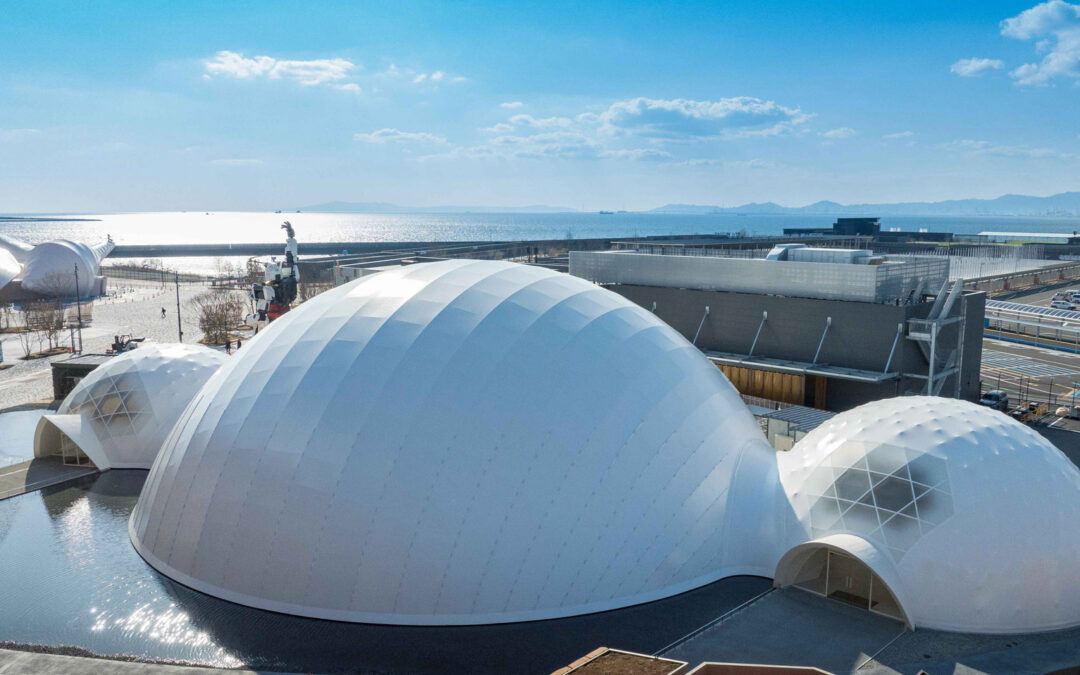 Japan’s Blue Ocean Dome: A Sustainable Pavilion Crafted from Cardboard, Bamboo, and Carbon Fiber